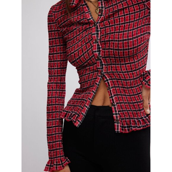 Free People Caught A Feeling Cardi Top Blouse S NWT - Picture 8 of 14